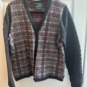 Vintage Woolrich Striped Knit Sweater - Red and Gray